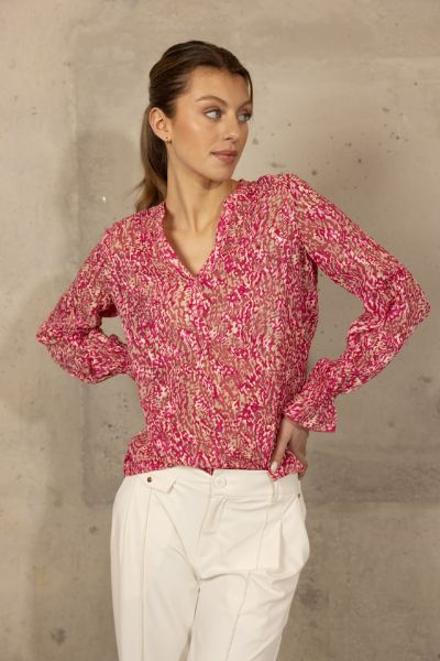 Agrandir l'image de Tall Blouse Print Extra Long, rose multicolore Image de Tall Blouse Print Extra Long, rose multicolore