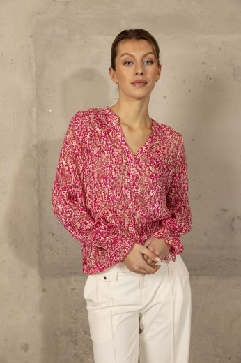 Picture of Tall Blouse Print Extra Long, pink multi-colour