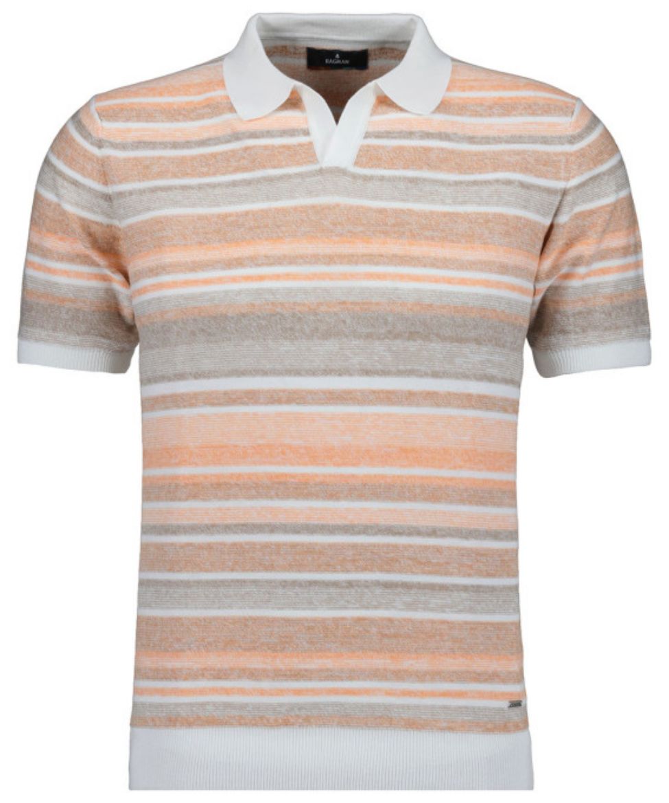 Picture of Tall Men Knitted Jumper Short Sleeve Resort Collar, striped
