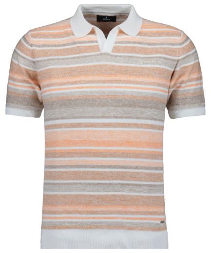 Picture of Tall Men Knitted Jumper Short Sleeve Resort Collar, striped