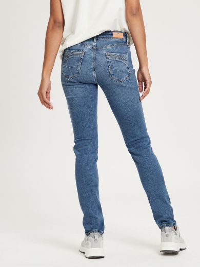 Image de Tall Jeans Femme Anya Slim Fit Longueur 34 & 36 pouce, bleu moyenne