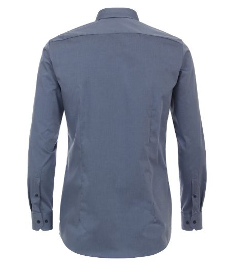 Bild von Tall Langarmhemd Body Fit Ärmel 72 cm, uni mit Ausputz