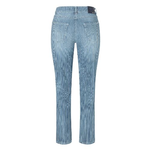 Image de Tall Femmes Jean MAC Melanie Longueur 34 & 36 Inch, rayé moyen foncé