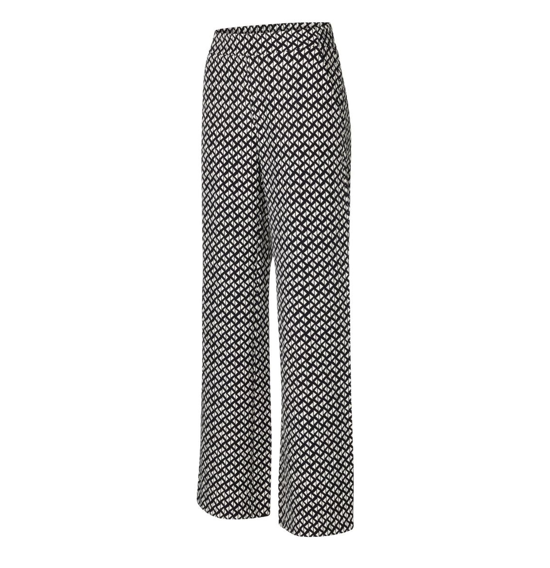 Image de Tall Pantalon Femmes MAC Chiara Wide Leg Longueur 36 Inch, vanille noir