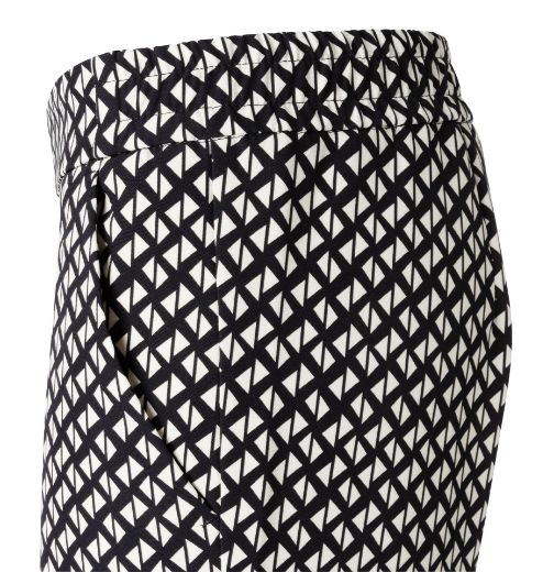 Image de Tall Pantalon Femmes MAC Chiara Wide Leg Longueur 36 Inch, vanille noir