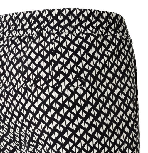 Image de Tall Pantalon Femmes MAC Chiara Wide Leg Longueur 36 Inch, vanille noir