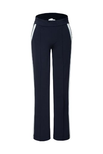 Picture of Tall Ladies Slip-on Trousers Stripe L37 Inch, dark blue