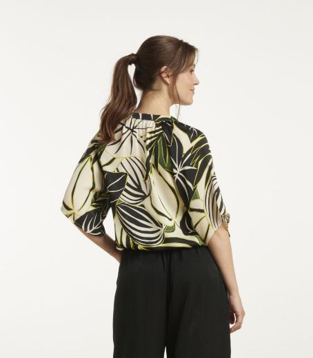 Bild von Tall Blusen-Top V-Ausschnitt Extra Lang, green multicolour