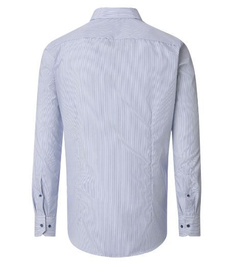 Picture of Tall Men Business Shirt Modern Fit Sleeves 72 cm, blue fine stripes
