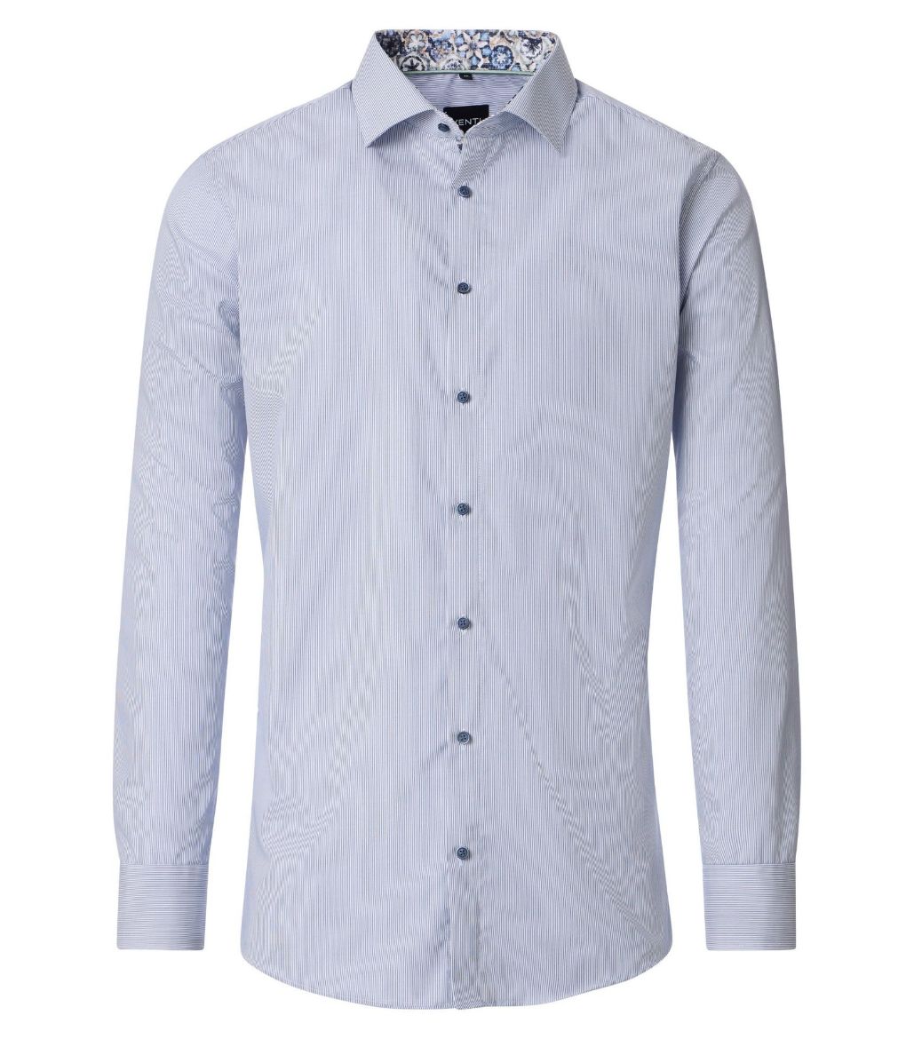 Picture of Tall Men Business Shirt Modern Fit Sleeves 72 cm, blue fine stripes