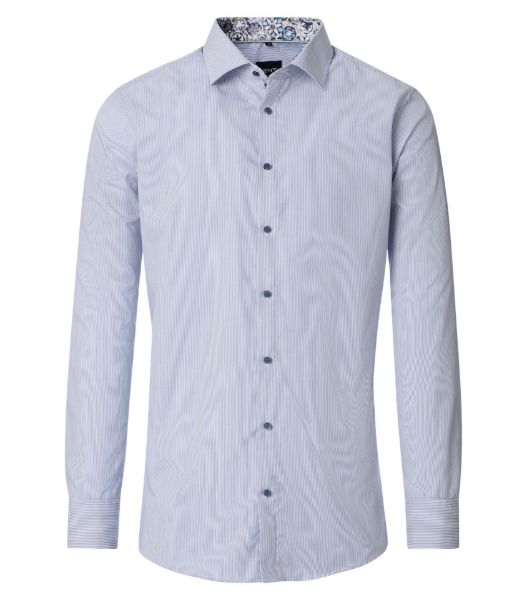 Show details for Tall Men Business Shirt Modern Fit Sleeves 72 cm, blue fine stripes Picture of Tall Men Business Shirt Modern Fit Sleeves 72 cm, blue fine stripes