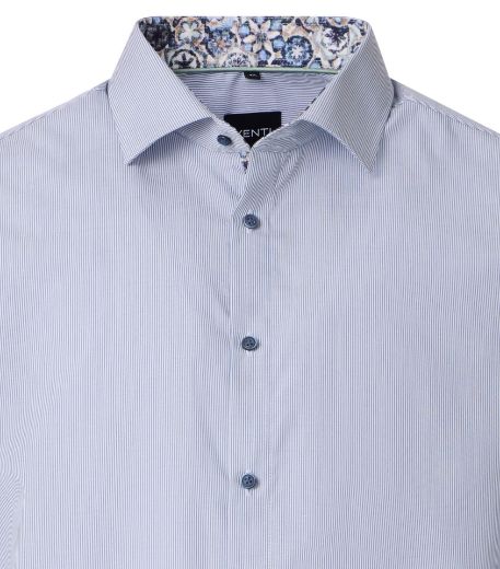 Picture of Tall Men Business Shirt Modern Fit Sleeves 72 cm, blue fine stripes