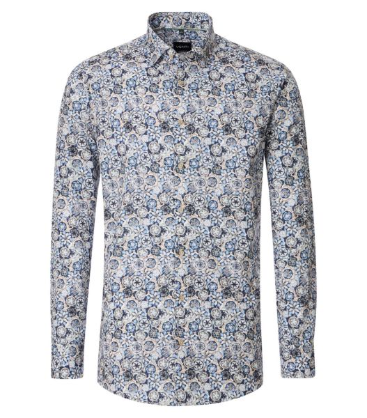Show details for Tall Men Business Shirt Modern Fit Sleeves 72 cm, blue fashion print Picture of Tall Men Business Shirt Modern Fit Sleeves 72 cm, blue fashion print