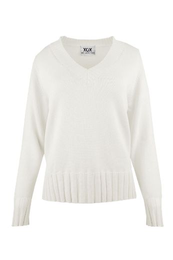 Picture of Tall Ladies Fine Knit Jumper V-neck