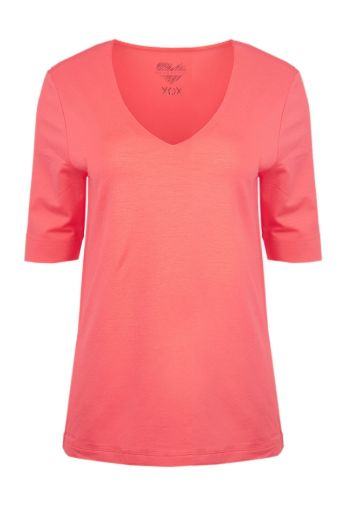 Picture of Tall Ladies T-Shirt V-Neck Half-Sleeve Extra Long