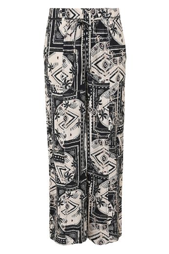 Picture of Tall Women Trousers Wide Lightweight Extra Long, black white sand patterned