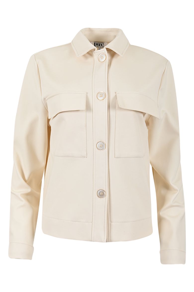 Image de Tall Veste Femme Boutonnée, blanc cassé