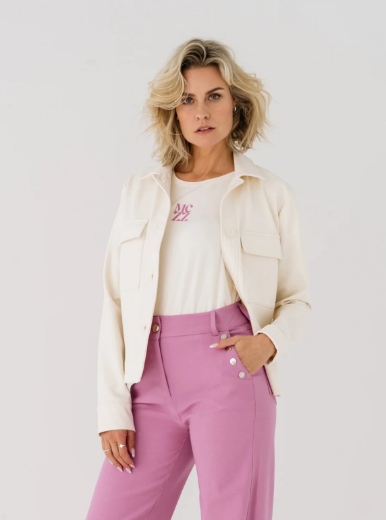 Picture of Tall Ladies Jacket Buttoned, offwhite