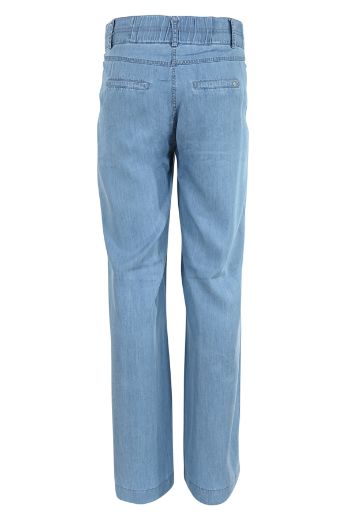 Picture of Tall Wide ladies' Trousers Tencel extra long, blue