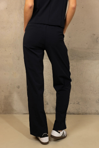 Picture of Tall Ladies Slip-on Trousers Stripe L37 Inch, dark blue