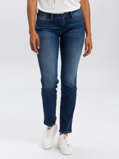 Image de Cross jeans Rose straight leg L36 Inch, bleu foncé usé
