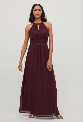 Picture of VILA Vero Moda Tall Milina Halterneck Maxi Dress, winestasting