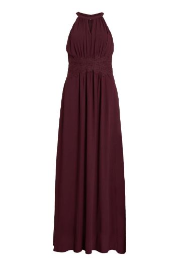 Picture of VILA Vero Moda Tall Milina Halterneck Maxi Dress, winestasting