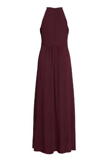 Picture of VILA Vero Moda Tall Milina Halterneck Maxi Dress, winestasting