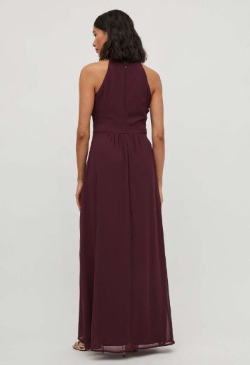 Picture of VILA Vero Moda Tall Milina Halterneck Maxi Dress, winestasting