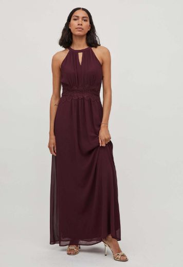 Picture of VILA Vero Moda Tall Milina Halterneck Maxi Dress, winestasting