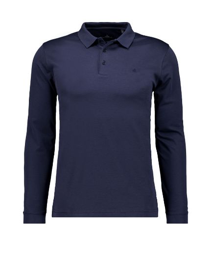 Bild von Tall Herren Softknit Langarm Poloshirt