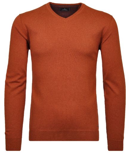Bild von Tall Herren V-Ausschnitt Baumwoll-Kaschmir Pullover
