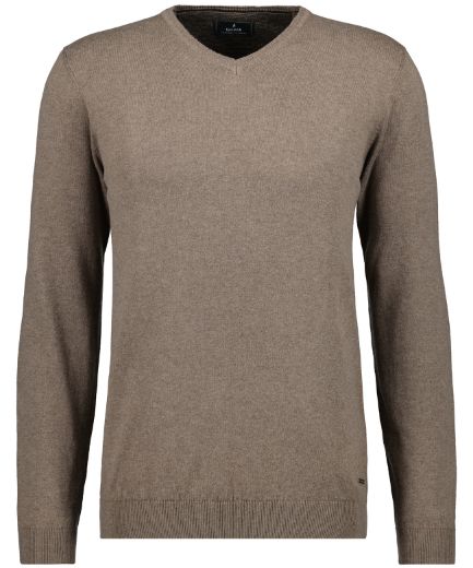 Bild von Tall Herren V-Ausschnitt Baumwoll-Kaschmir Pullover