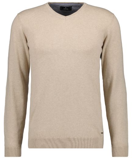 Bild von Tall Herren V-Ausschnitt Baumwoll-Kaschmir Pullover