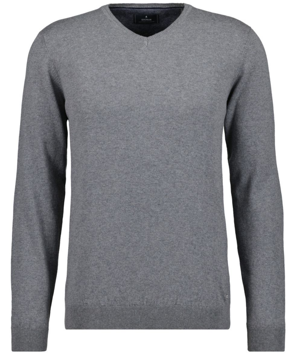 Bild von Tall Herren V-Ausschnitt Baumwoll-Kaschmir Pullover