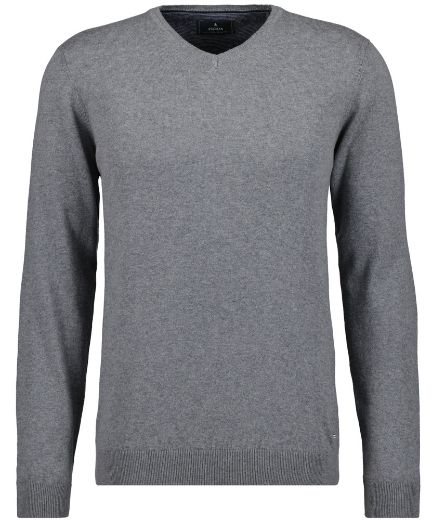 Bild von Tall Herren V-Ausschnitt Baumwoll-Kaschmir Pullover