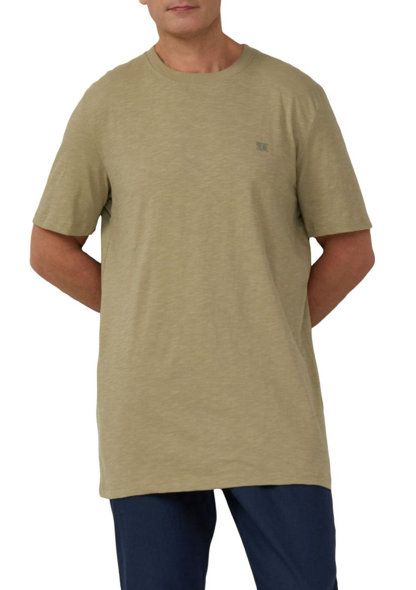 Image de T-shirt ras du cou pour homme de grande taille, vert olive