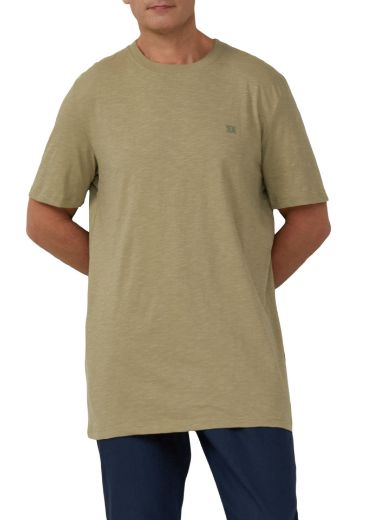 Image de T-shirt ras du cou pour homme de grande taille, vert olive