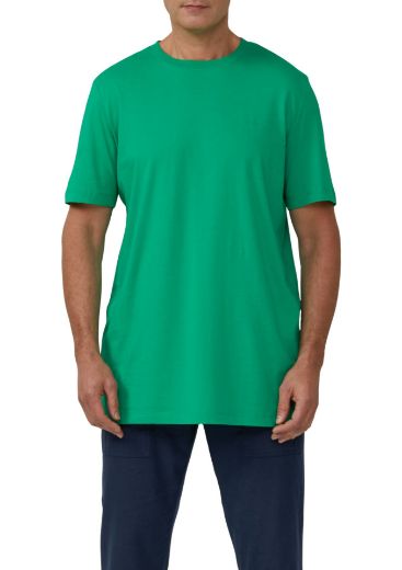 Image de T-shirt basique col rond pour homme de grande taille 100 % coton
