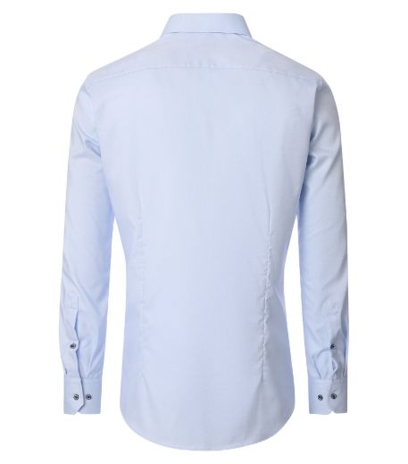 Image de Tall Homme Chemise Modern Fit Manches 72 cm Tissu Structuré Dobby Finitions Fleurs