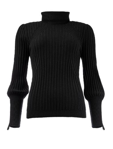 Bild von Tall Damen Feinstrickpullover Rollkragen Rippenmuster Anuary Fine Knit