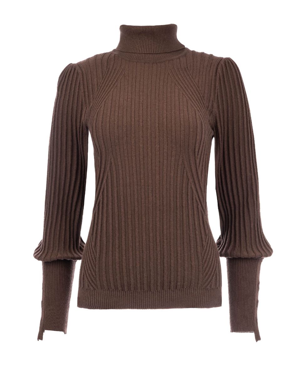 Bild von Tall Damen Feinstrickpullover Rollkragen Rippenmuster Anuary Fine Knit