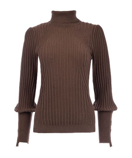 Bild von Tall Damen Feinstrickpullover Rollkragen Rippenmuster Anuary Fine Knit