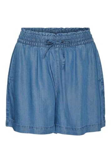 Image de Vero Moda Tall Liliana Short Jeans Tencel, pois bleu moyen