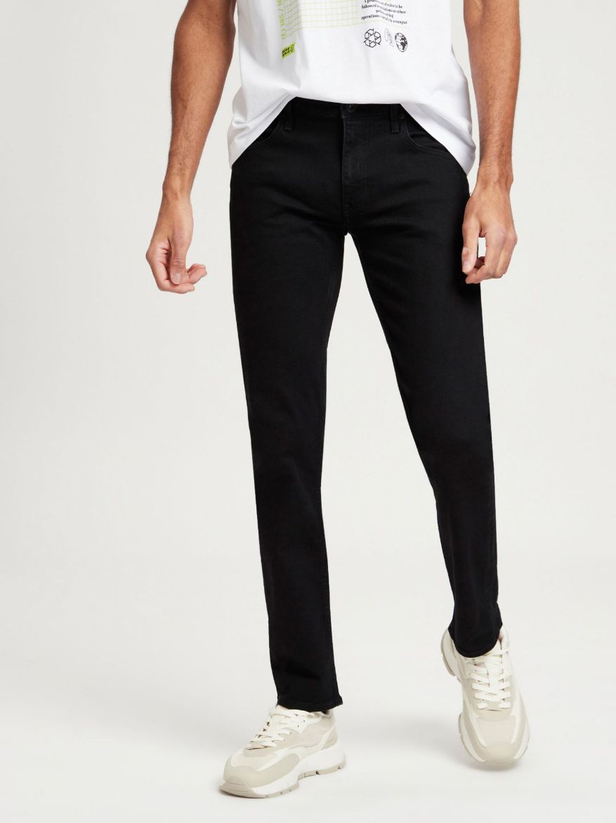Image de Tall Hommes Jeans Damien Slim Fit Longueur L36 & L38 Pouces, noir