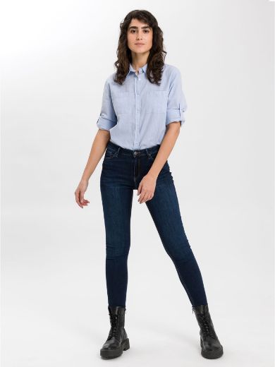 Picture of Tall Women Alan Skinny Fit Jeans L34 & L36 Inch, mid-blue