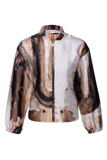 Picture of Tall Women Bomber Jacket Clay Extra Long