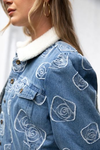 Image de Tall Femme Veste Nina Denim Jacquard