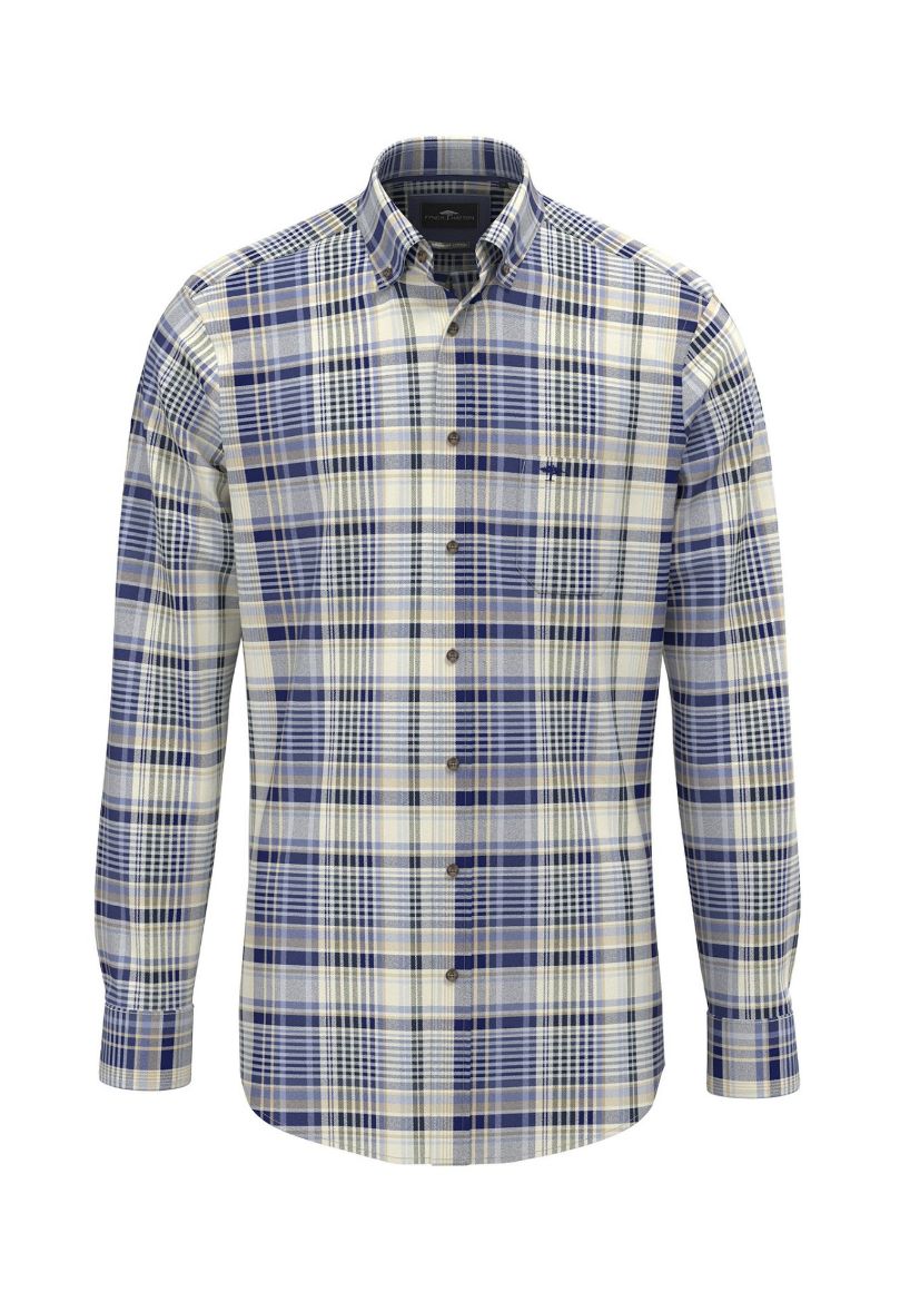 Picture of Tall Men Flannel Check Shirt 72 cm Sleeve Length