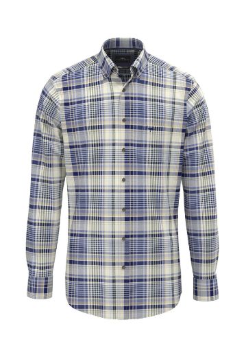 Picture of Tall Men Flannel Check Shirt 72 cm Sleeve Length